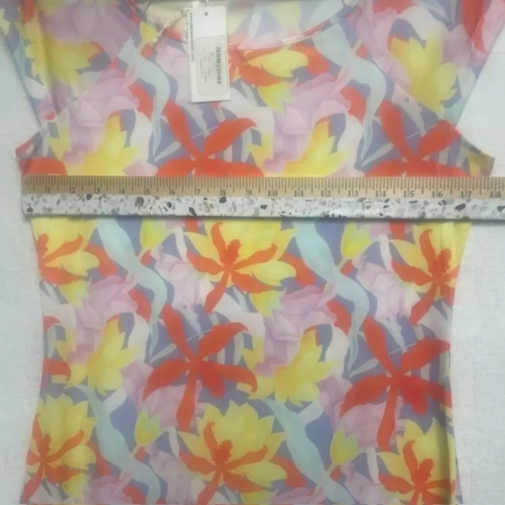 Jean-Pierre Klifa Orange Tropical All Over Print Women's Dress - Size M - NWT